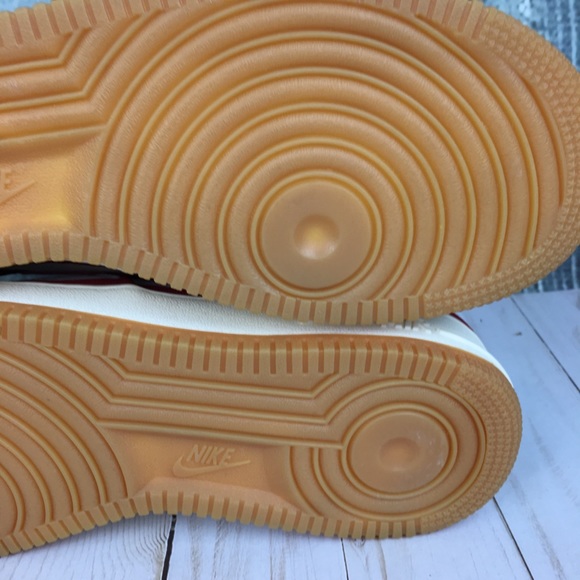 Nike Air Force 1 One High Sail Red 806403-101 AF1 - Picture 6 of 8